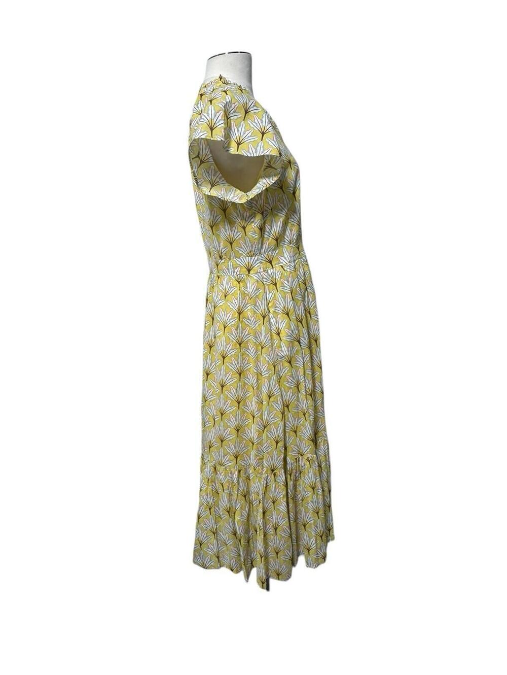 Boden Women's Boden Bernadette Cotton Midi Dress 6P Yellow Pockets Dr1 - Picture 4 of 9